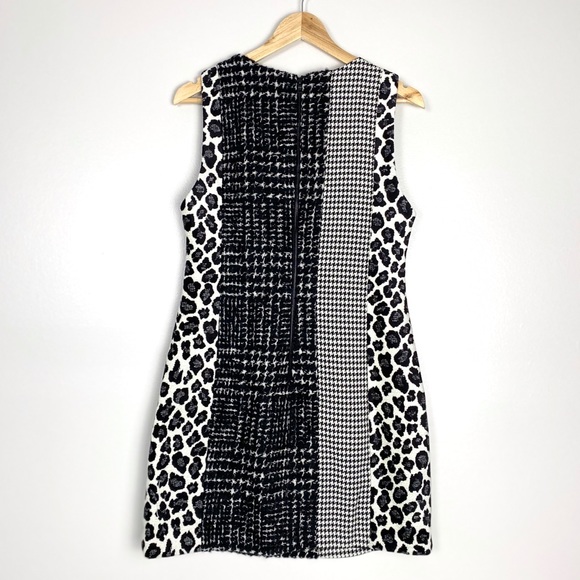 NWT ALICE + OLIVIA Clyde Pattern Mix Wool Blend Shift Mini Dress Sz 8 - Picture 6 of 11